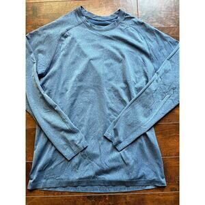 Lululemon Mens Swiftly Tech Long Sleeve Work Out Blue Shirt Size L